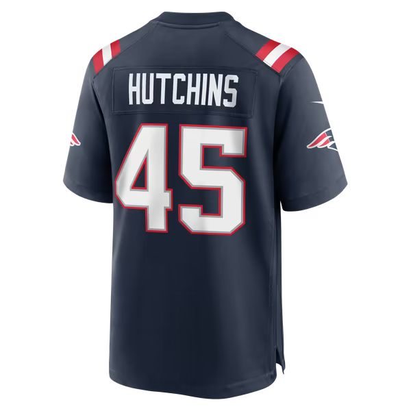 Quintayvious Hutchins New England Patriots Soccer Intl Team Game Jersey - Navy