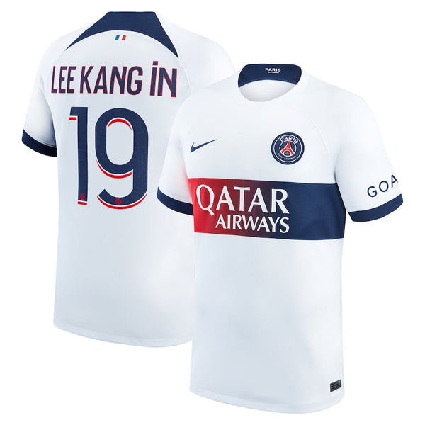 Lee Kang In Paris Saint-Germain  2023/24 Away Stadium  Player Jersey - White