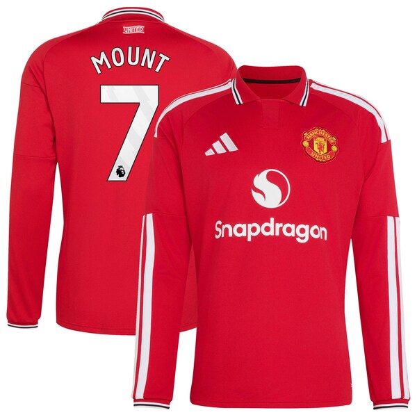 Soccer Intl Mason Mount Manchester United 2026/27 Home Replica Long Sleeve Jersey Red
