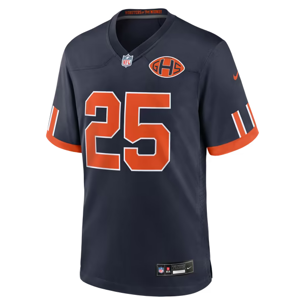 Kyle Monangai Chicago Bears Soccer Intl 2026 Rivalries Collection Game Jersey - Navy