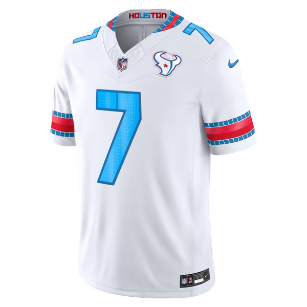 C.J. Stroud Houston Texans Soccer Intl 2026 Rivalries Collection Stitched Limited Jersey - White