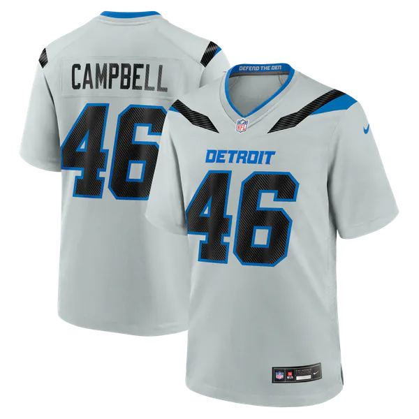 Jack Campbell Detroit Lions Soccer Intl 2026 Rivalries Collection Game Jersey - Silver