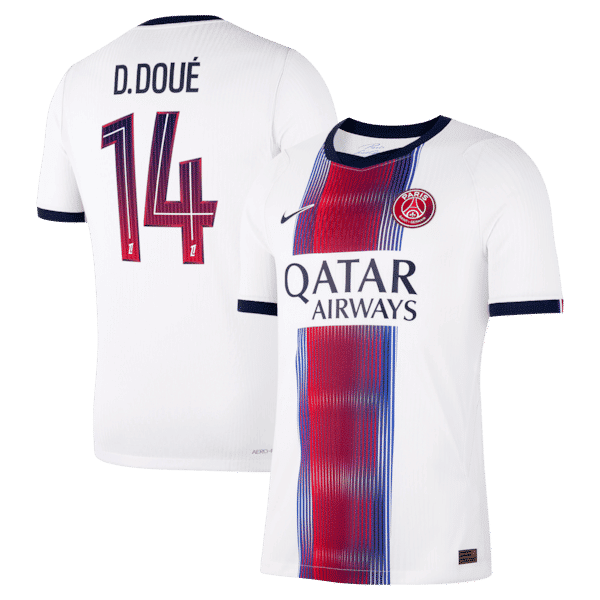 Désiré Doué Paris Saint-Germain Soccer Intl 2026/27 Away Match Authentic Jersey - White