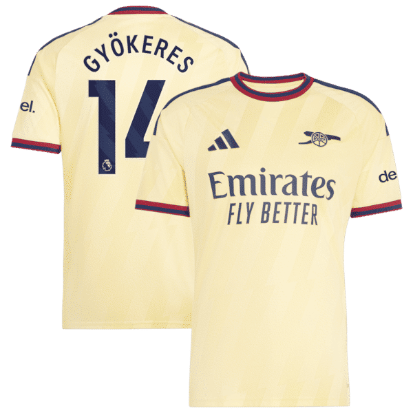 Viktor Gyökeres Arsenal Soccer Intl 2026/27 Third Replica Jersey - Yellow