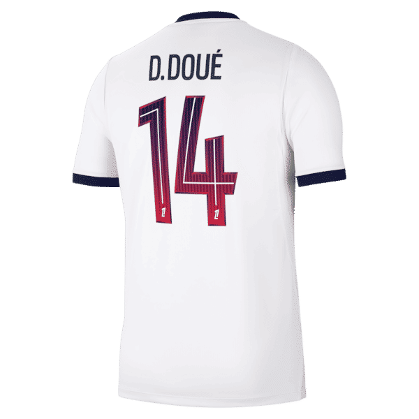 Nike Désiré Doué Paris Saint-Germain 2026/27 Away Stadium Replica Jersey White