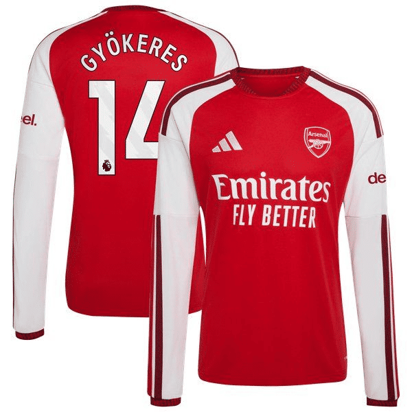 Viktor Gyökeres Arsenal Soccer Intl 2026/27 Home Replica Long Sleeve Jersey - Red