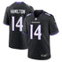 Soccer Intl Kyle Hamilton Baltimore Ravens Alternate Game Jersey Black
