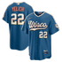Soccer Intl Christian Yelich Milwaukee Brewers 2026 City Connect Stadium Jersey Mineral Blue
