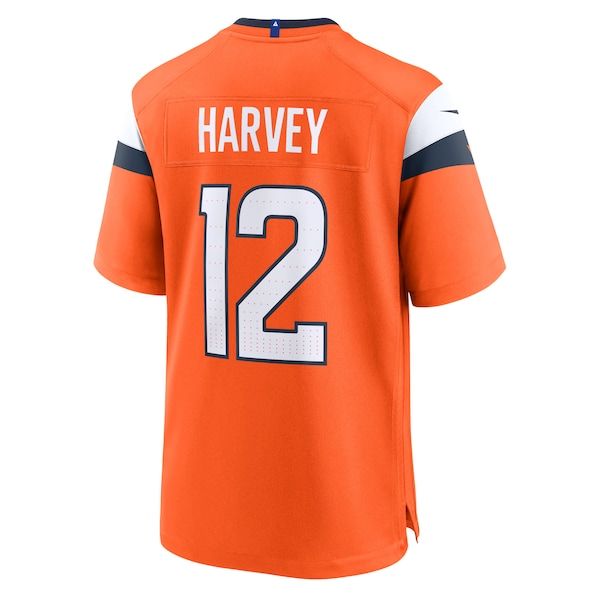Soccer Intl RJ Harvey Denver Broncos Game Jersey Orange