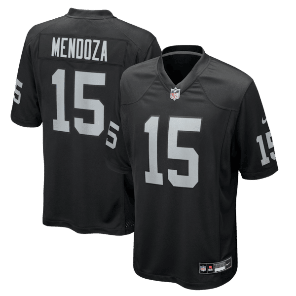 Soccer Intl Fernando Mendoza Las Vegas Raiders 2026 NFL Draft First Round Pick No. 1 Game Jersey Black