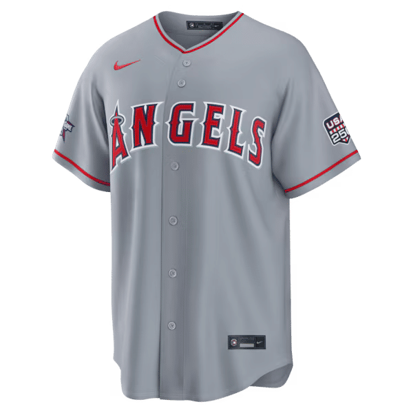 Soccer Intl Mike Trout Los Angeles Angels 2026 All-Star Edition Stars & Stripes Stadium Jersey Gray