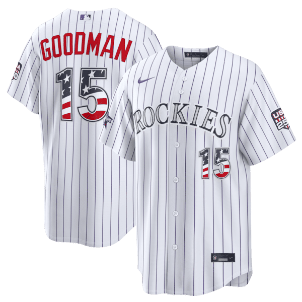 Soccer Intl Hunter Goodman Colorado Rockies 2026 All-Star Game Stars & Stripes Stadium Jersey White