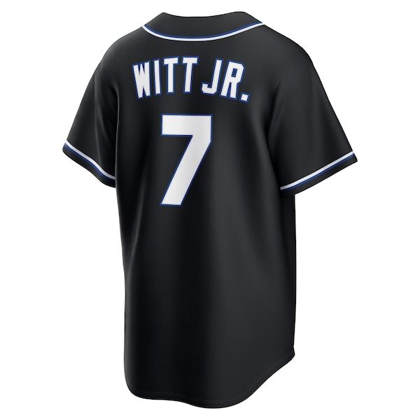 Soccer Intl Bobby Witt Jr. Kansas City Royals Fashion Replica Black Out Jersey