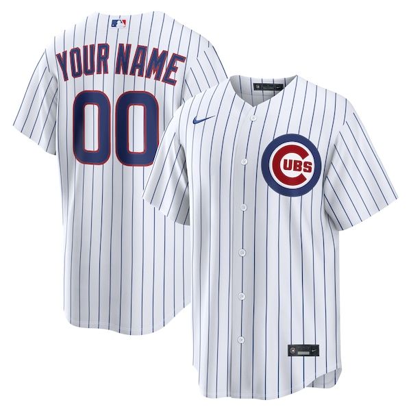 Soccer Intl Chicago Cubs Home Replica Custom Jersey White