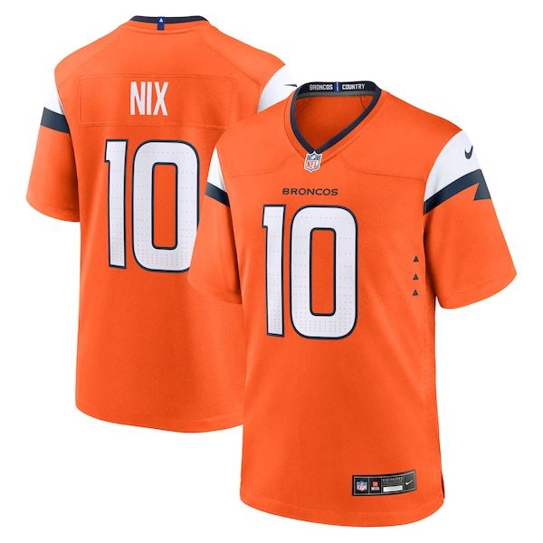 Soccer Intl Bo Nix Denver Broncos Game Jersey Orange