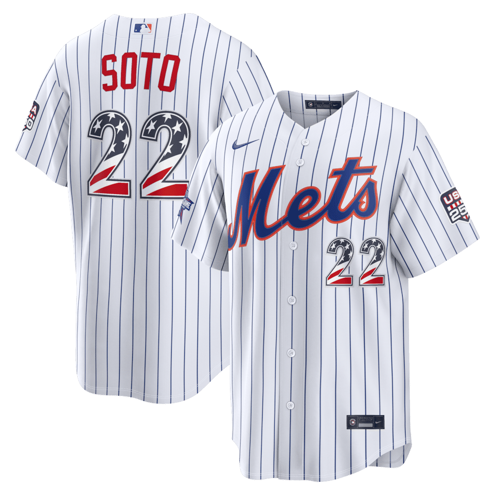 Soccer Intl Juan Soto New York Mets 2026 All-Star Game Stars & Stripes Stadium Jersey White