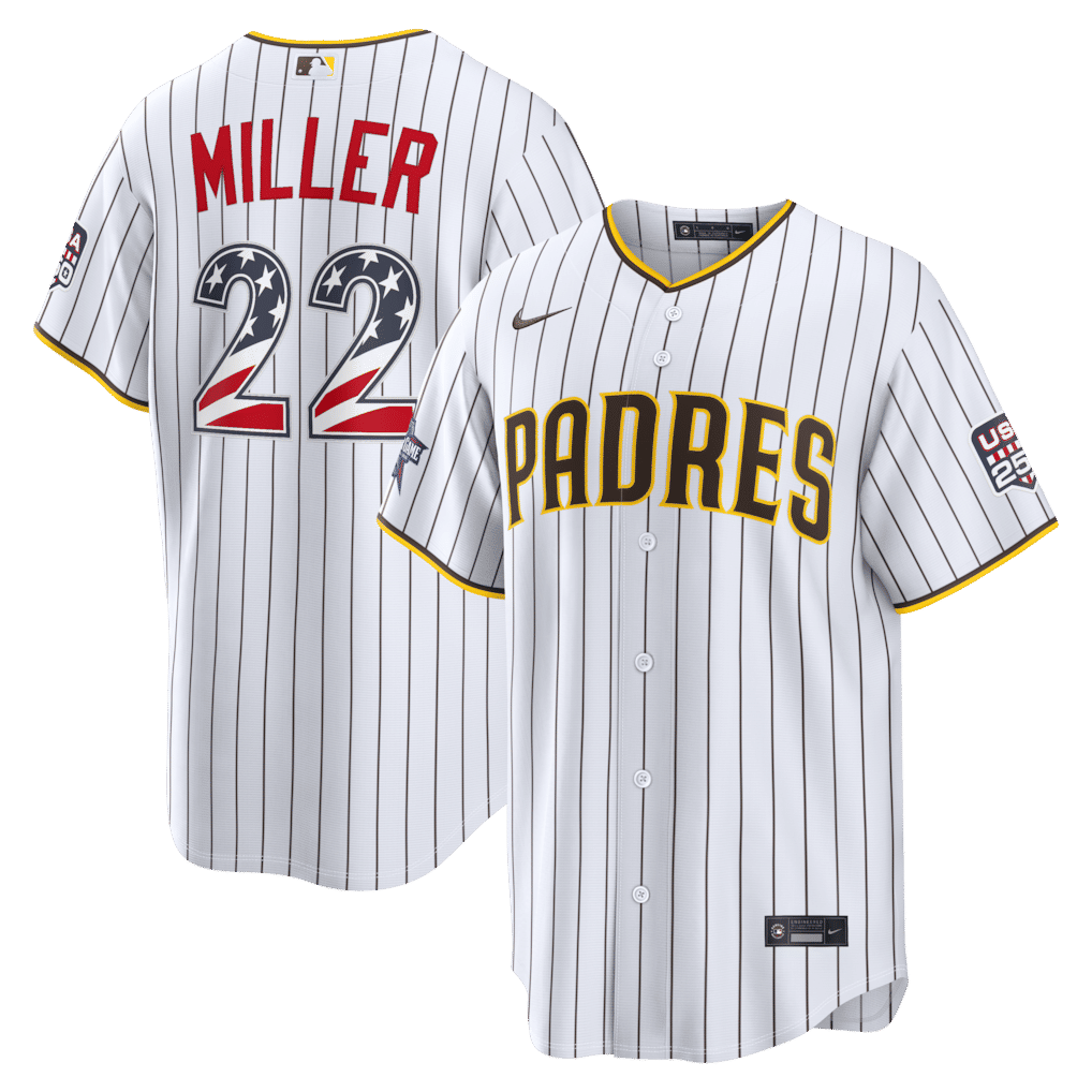 Soccer Intl Mason Miller San Diego Padres 2026 All-Star Edition Stars & Stripes Stadium Jersey White