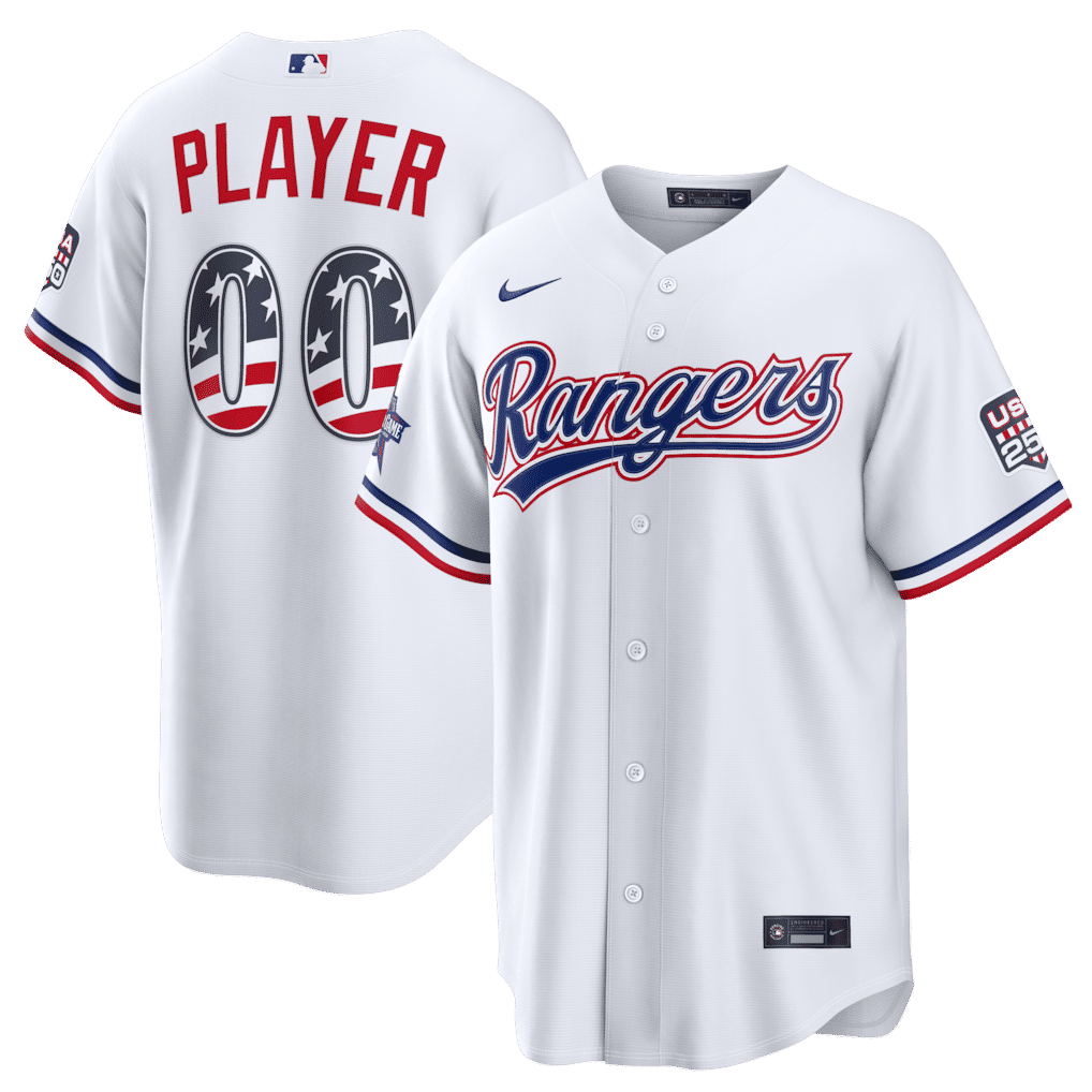 Soccer Intl Texas Rangers 2026 All-Star Edition Stars & Stripes Stadium Pick-A-Player Jersey White