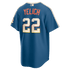 Soccer Intl Christian Yelich Milwaukee Brewers 2026 City Connect Stadium Jersey Mineral Blue