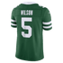 Soccer Intl Garrett Wilson New York Jets Vapor F.U.S.E. Stitched Limited Jersey Green