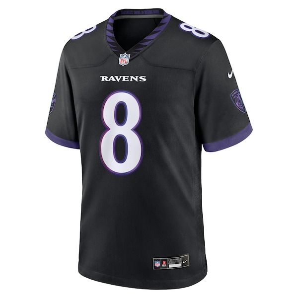 Soccer Intl Lamar Jackson Baltimore Ravens Alternate Game Jersey Black