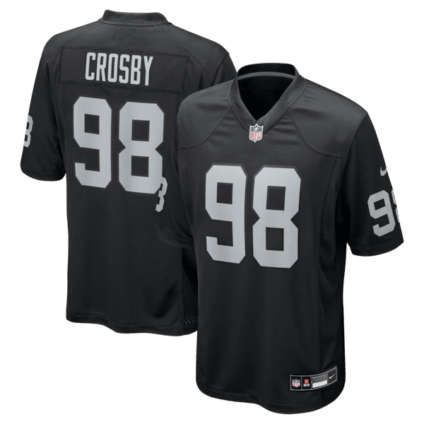 Soccer Intl Maxx Crosby Las Vegas Raiders Game Jersey Black
