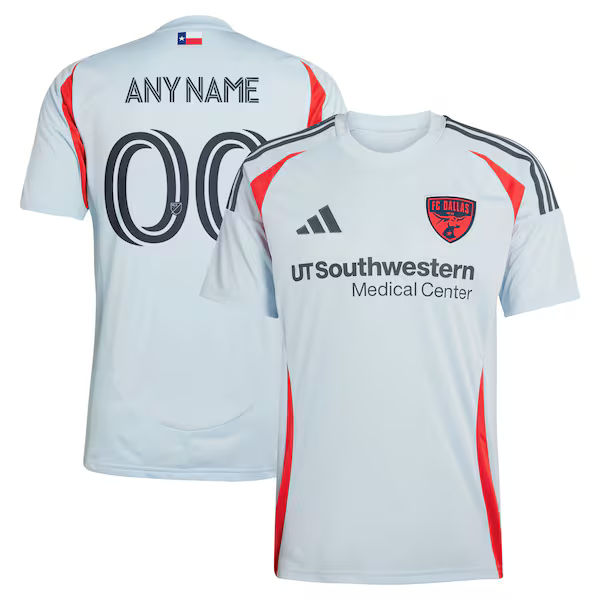 Adidas FC Dallas 2025 The Inferno Kit Replica Custom Jersey Light Blue