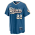 Soccer Intl Christian Yelich Milwaukee Brewers 2026 City Connect Stadium Jersey Mineral Blue