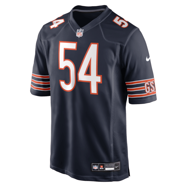 Soccer Intl Brian Urlacher Chicago Bears Game Retired Player Jersey Navy