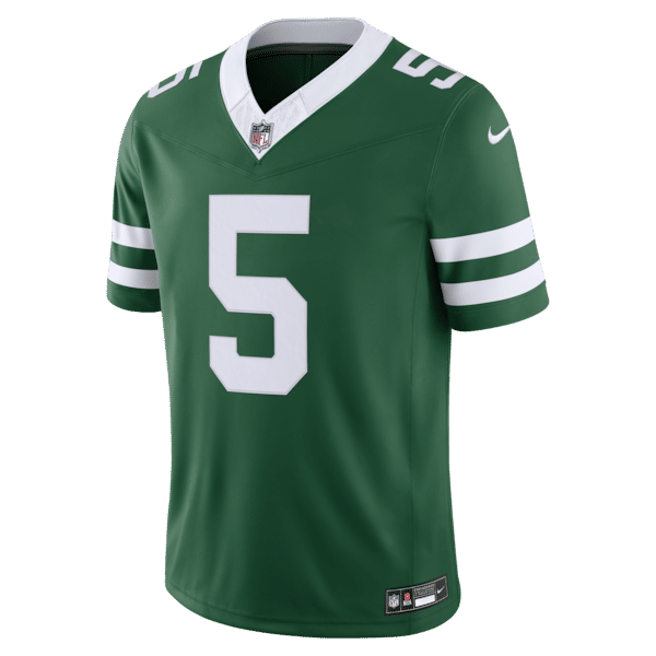Soccer Intl Garrett Wilson New York Jets Vapor F.U.S.E. Stitched Limited Jersey Green
