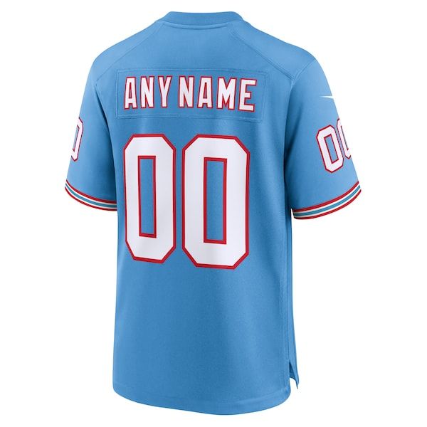 Soccer Intl Tennessee Titans Oilers Throwback Custom Game Jersey Light Blue