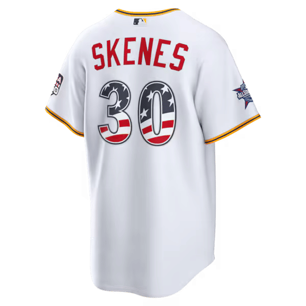 Soccer Intl Paul Skenes Pittsburgh Pirates 2026 All-Star Game Stars & Stripes Stadium Jersey White