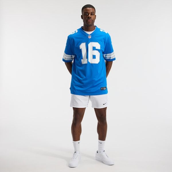 Soccer Intl Jared Goff Detroit Lions Game Jersey Blue