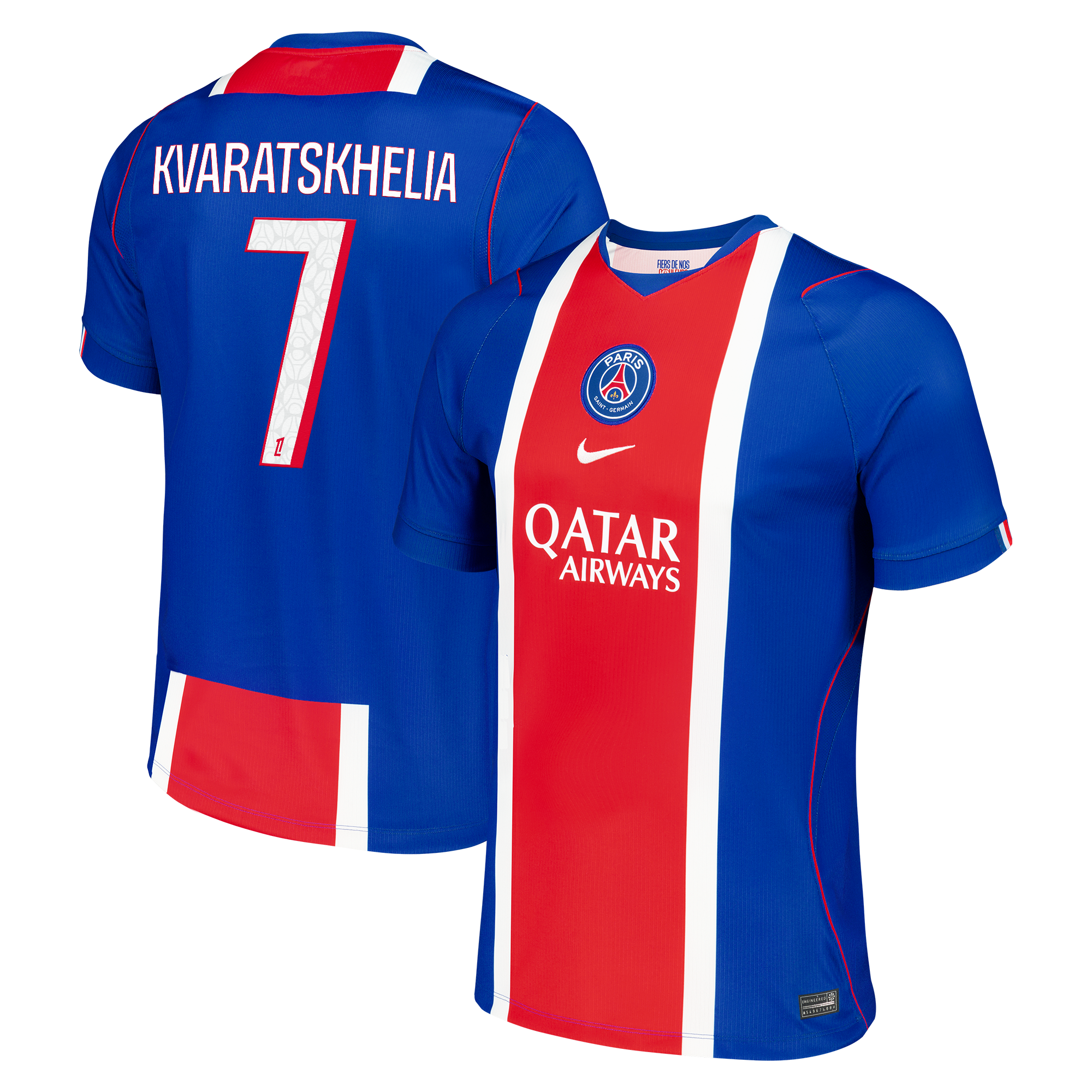 Official Khvicha Kvaratskhelia Paris Saint-Germain Soccer Intl 2026/27 Home Stadium Replica Jersey - Blue - Jersey Teams World