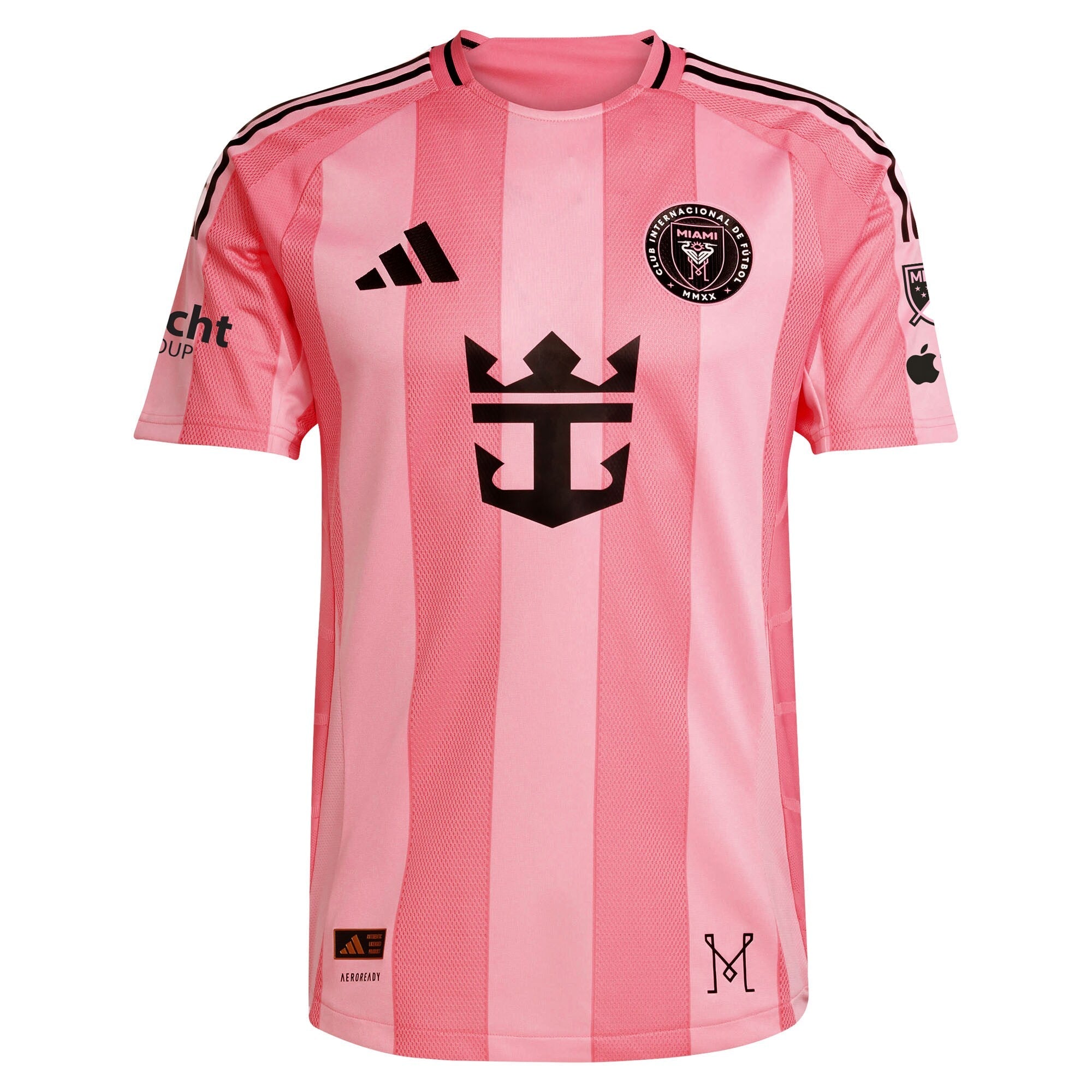 Puma Lionel Messi Inter Miami jersey 2025 in pink with black logos and stripes