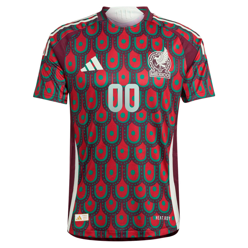 Mexico National Team adidas 2024 Home Custom Jersey - Burgundy