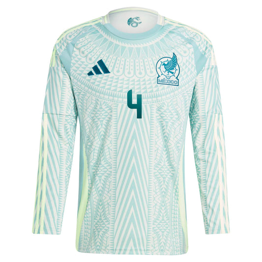 Edson Alvarez Mexico National Team 2024 Away Player Long Sleeve Shirt - Green