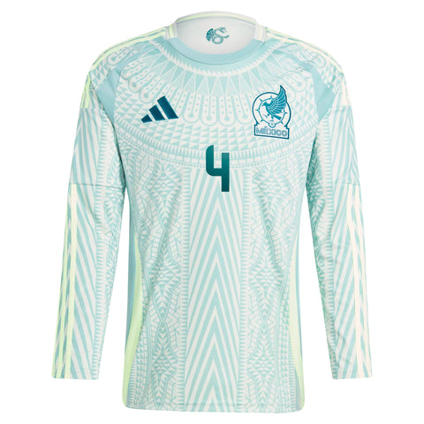 Edson Alvarez Mexico National Team 2024 Away Player Long Sleeve Shirt - Green