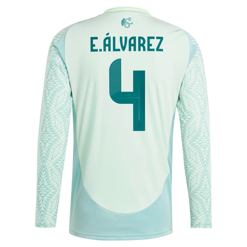 Edson Alvarez Mexico National Team 2024 Away Player Long Sleeve Shirt - Green