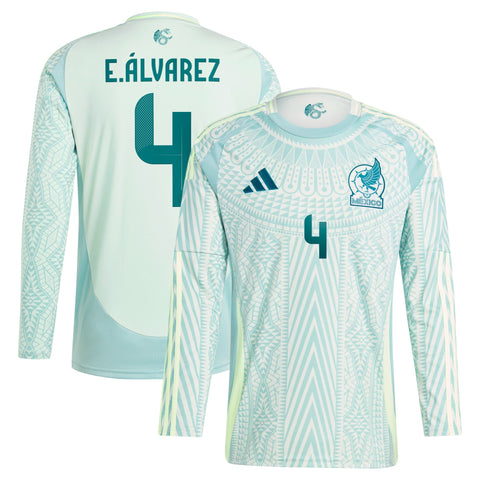Edson Alvarez Mexico National Team 2024 Away Player Long Sleeve Shirt - Green