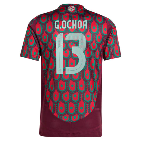 Guillermo Ochoa Mexico National Team 2024 Home Player Shirt - Burgundy