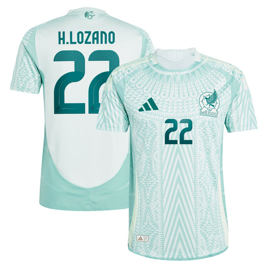 Hirving Lozano Mexico National Team 2024 Away Player Shirt - Green