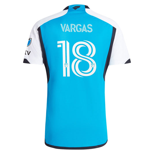 Kerwin Vargas Charlotte FC 2024 The Carolina Kit: Explore Player Shirt - Blue