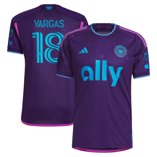 Kerwin Vargas Charlotte FC 2023 Crown Jewel Kit Player Shirt - Purple