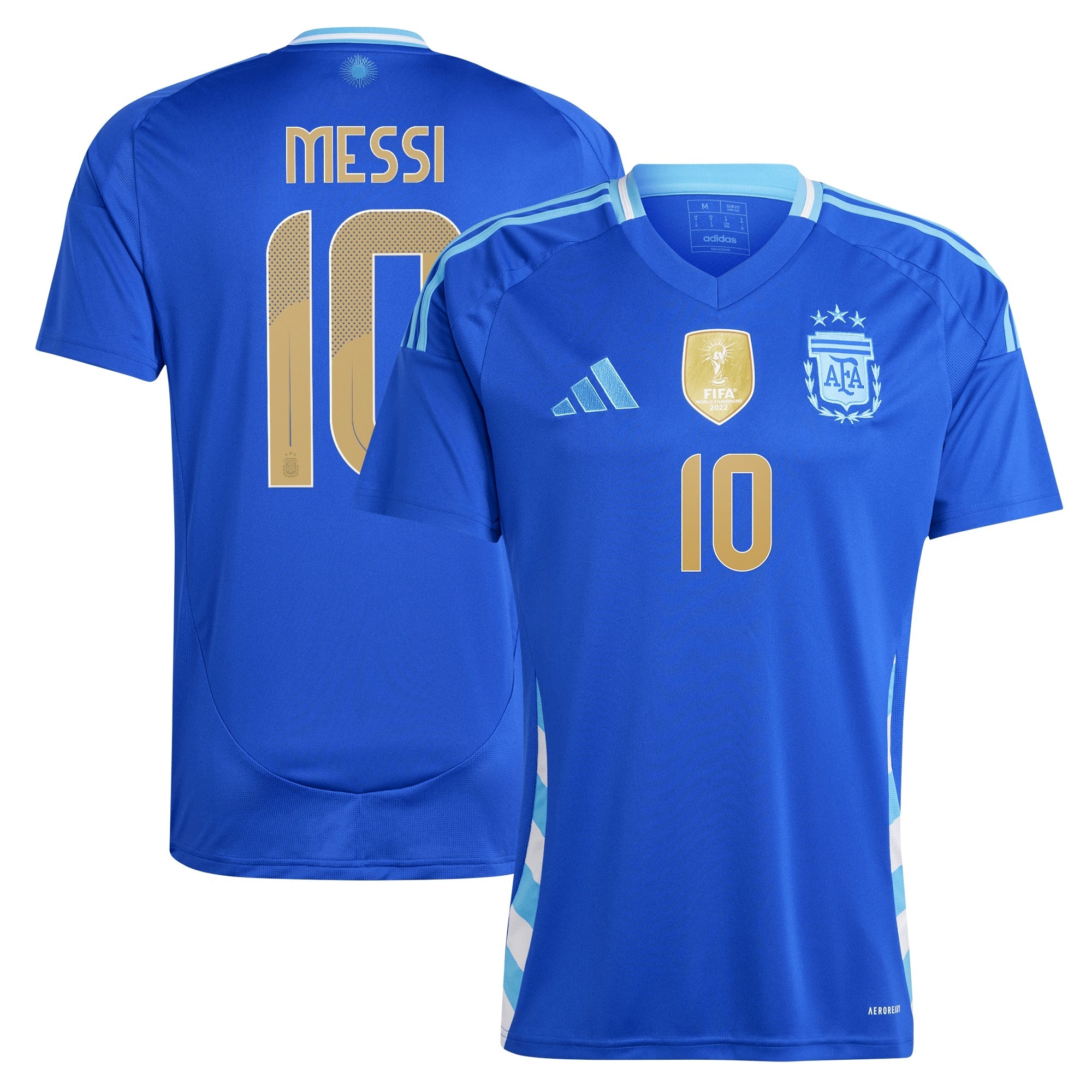 Lionel Messi Argentina National Team 2024 Away Player Shirt - Blue