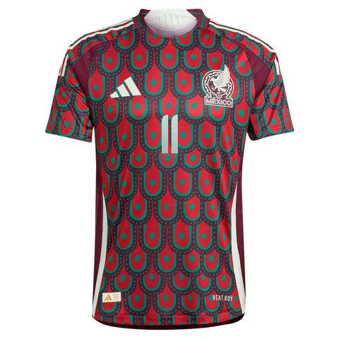 Santiago Giménez Mexico National Team 2024 Home Player Shirt - Burgundy