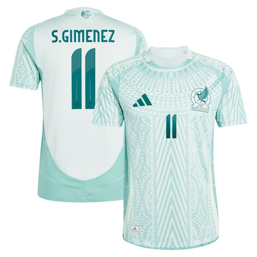 Santiago Giménez Mexico National Team 2024 Away Player Shirt - Green