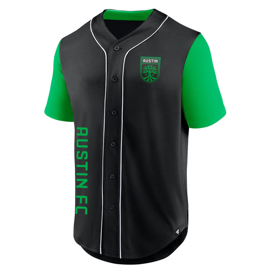 Austin FC Fanatics Balance Fashion Baseball Shirt - Black