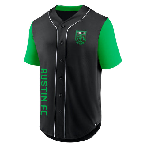 Austin FC Fanatics Balance Fashion Baseball Shirt - Black