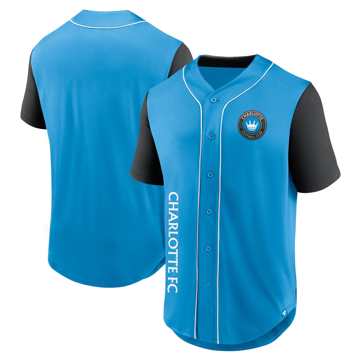 Charlotte FC Fanatics Balance Fashion Baseball Shirt - Blue